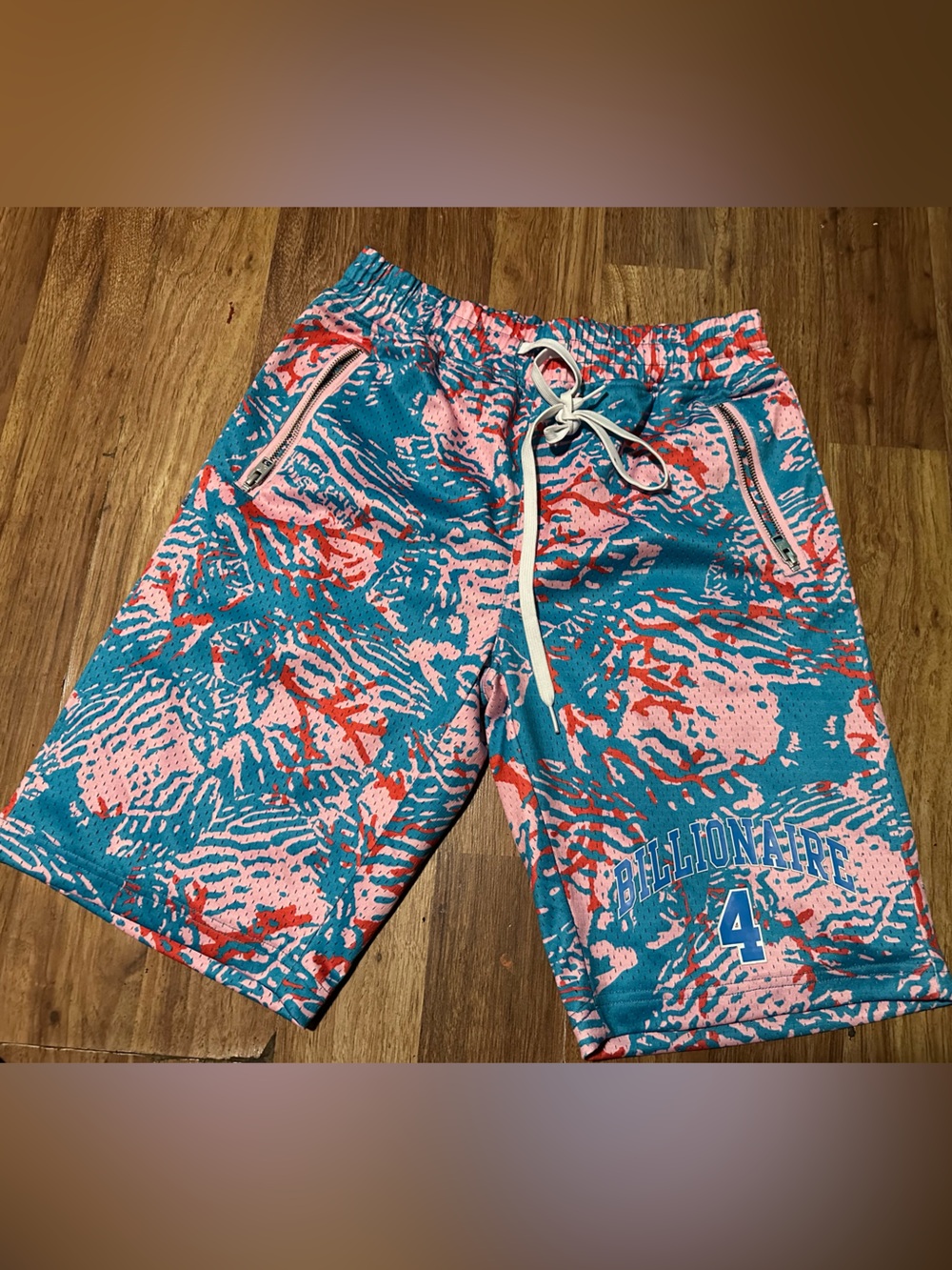 Billionaire Boys Club Teal, Pink & Coral Athletic Shorts Size Small